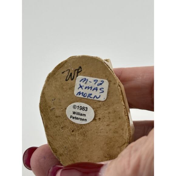 Wee Forest Folk "Christmas Morn" 1983 WP 2 Mice Fireplace Clay M-92 - Picture 5 of 9